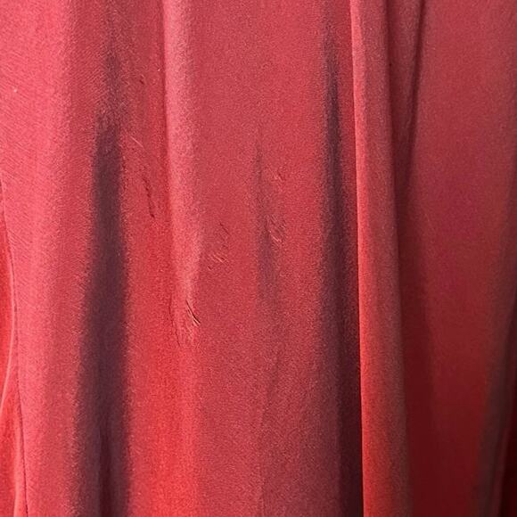 Vintage Formal Red Silk Bias Cut Gown 4 90s Y2K Whimsygoth Vamp She's All That - Picture 9 of 15